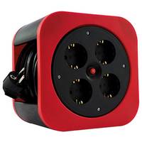REV 0010012600 Avvolgicavo 10.00 m Nero Spina schuko-1