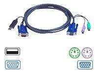 ATEN KVM Adattatore [1x Spina VGA, Spina A USB 2.0 - 1x Presa VGA, Spina PS/2, Spina PS/2] 6.00 m Nero-2