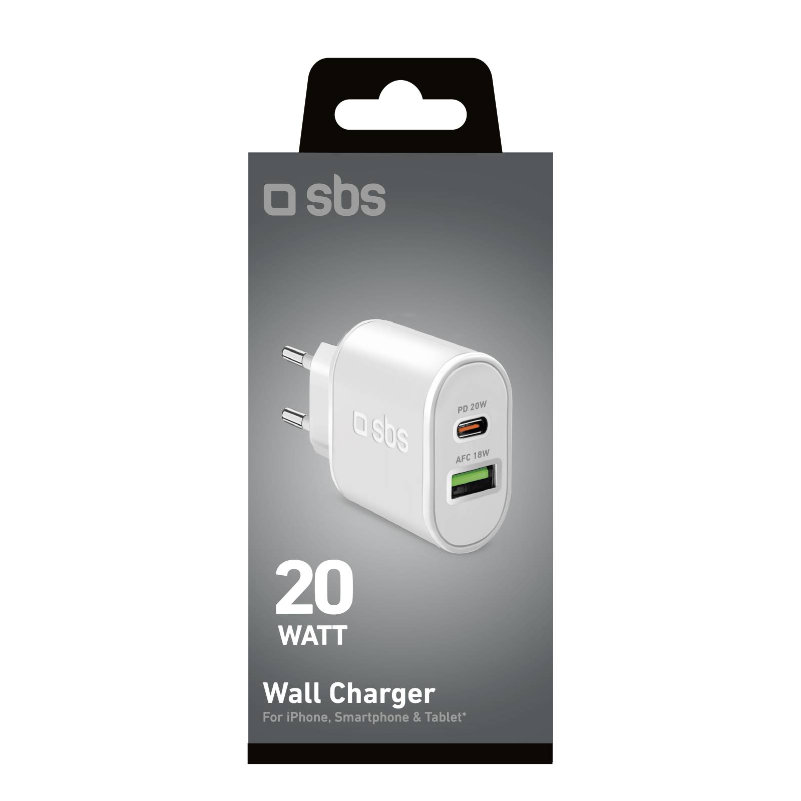 Caricabatterie caricatore 20 Watt - Ricarica ultra rapida e due porte USB-1