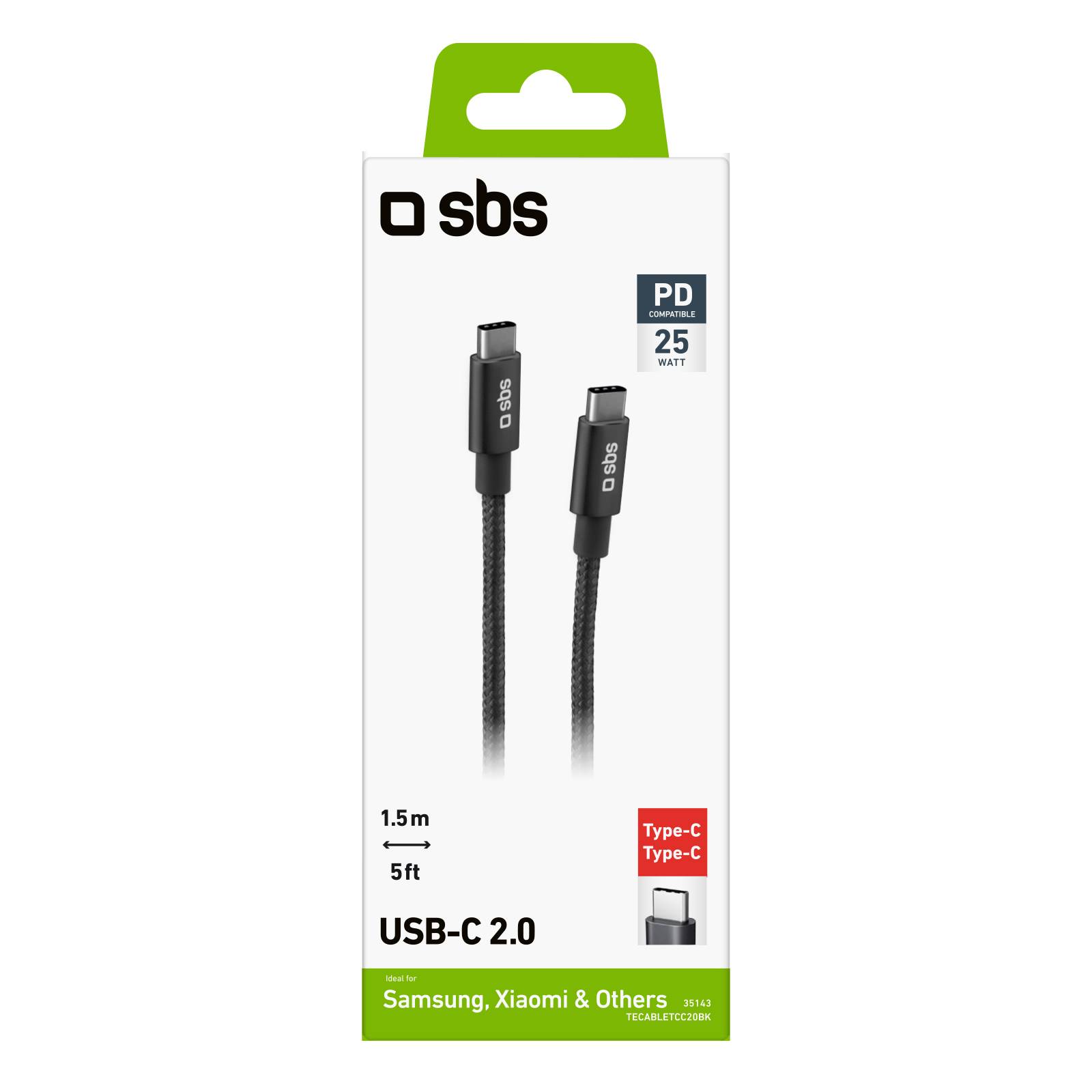 Cavo USB-C - USB-C ricarica Power Delivery 25W e dati-1
