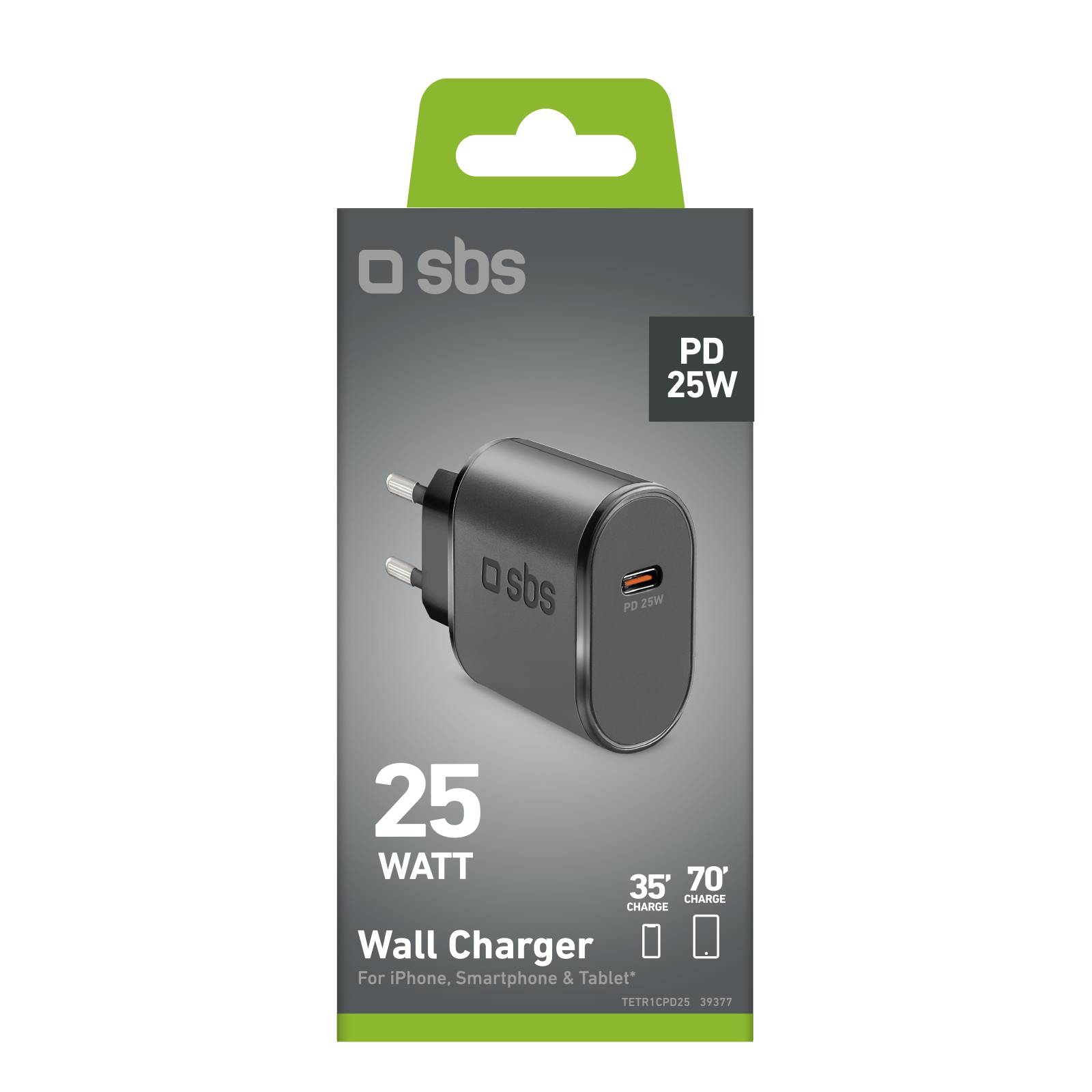 Caricabatterie caricatore - Ricarica rapida con porta USB-C 25W Power Delivery-1