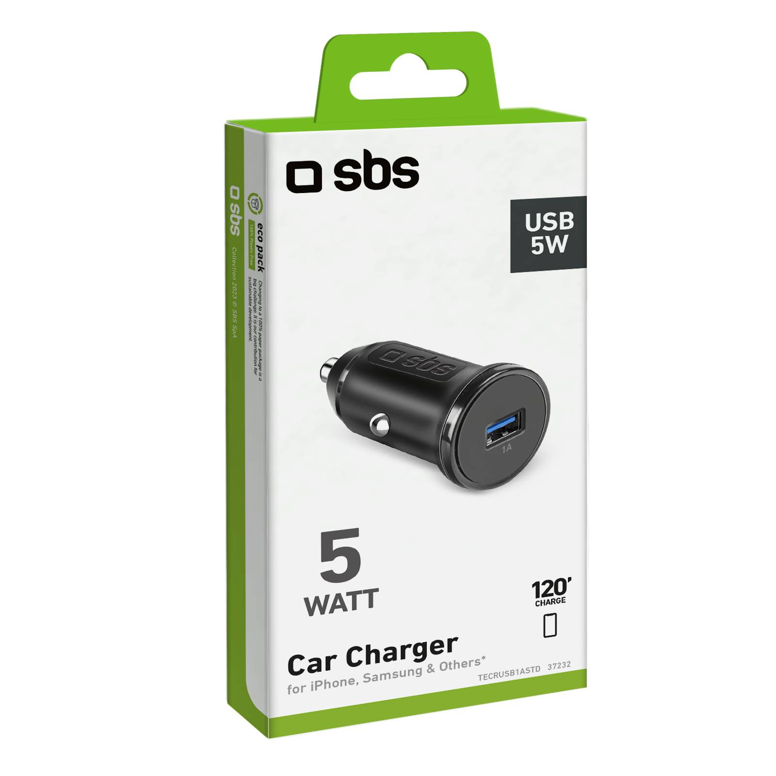 Mini caricatore auto 5 Watt - Ricarica standard con porta USB universale-1
