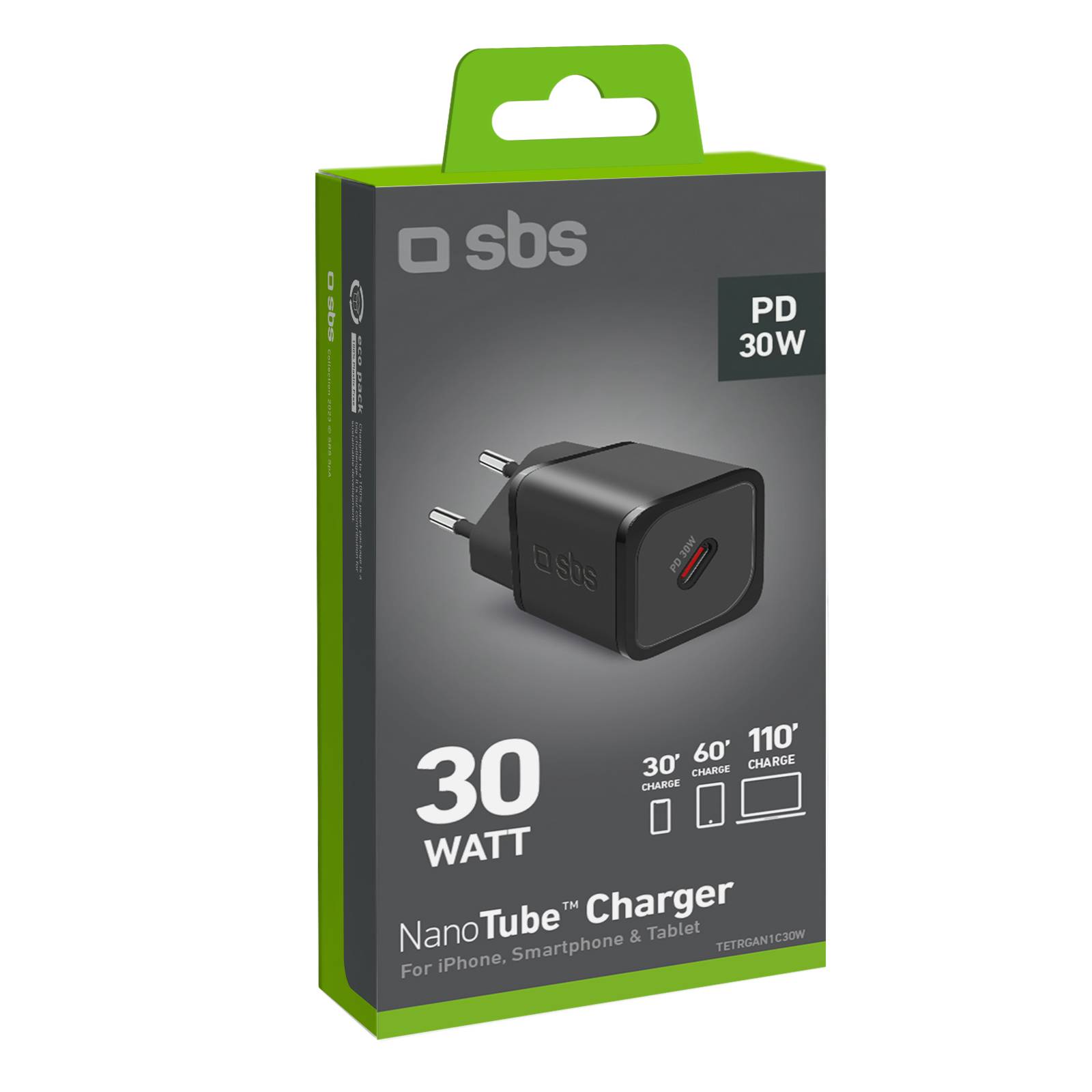 Caricatore caricabatterie ultrarapido GaN da 30 Watt Power Delivery-1