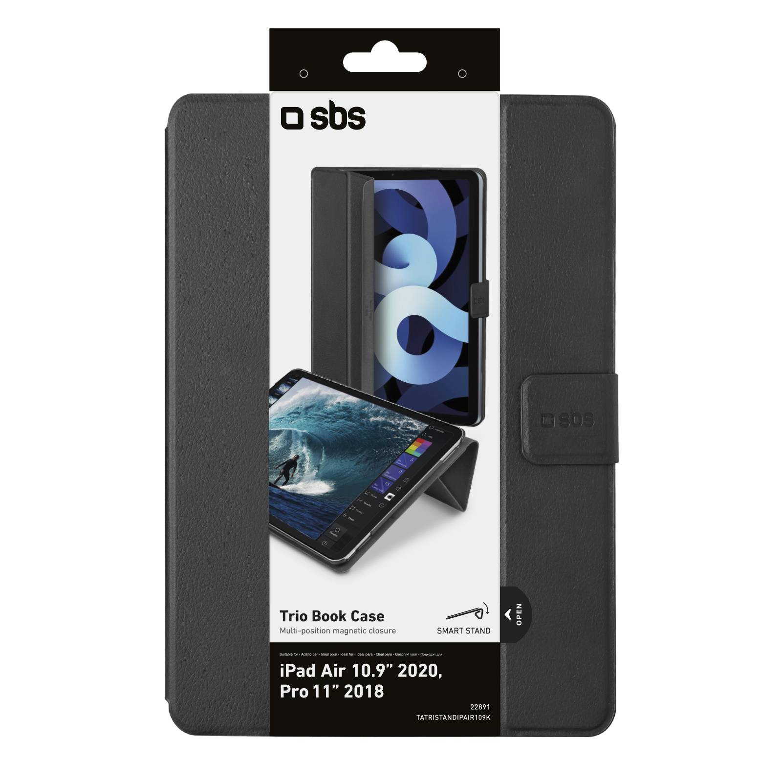 Custodia a libro Trio per iPad Air 2022/Air 10.9'' 2020/Pro 11''-1