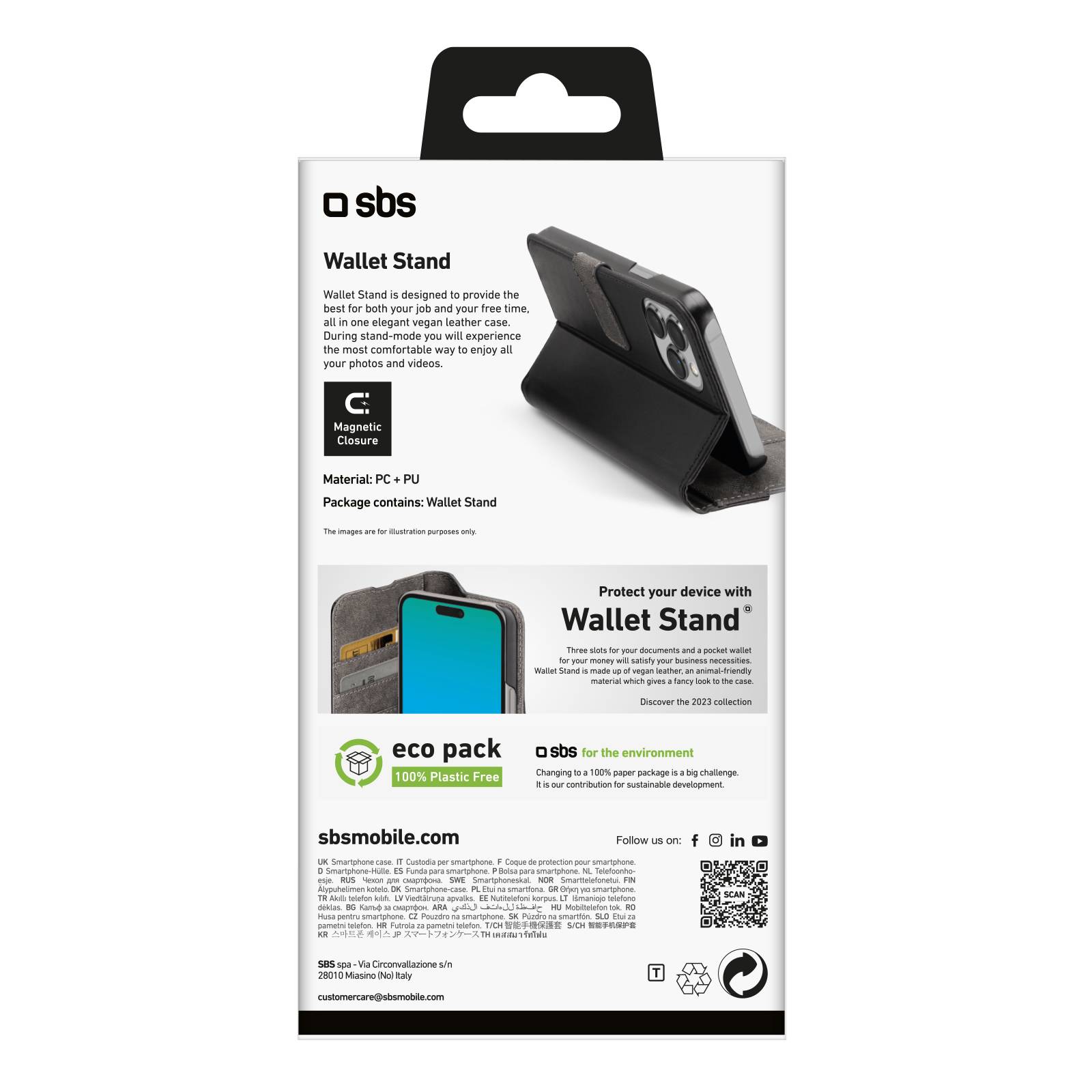 Custodia Book Wallet con funzione stand per iPhone 15 Pro-2