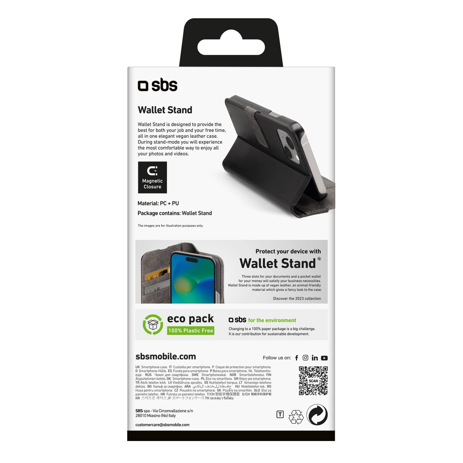 Custodia Book Wallet con funzione stand per iPhone 15-2