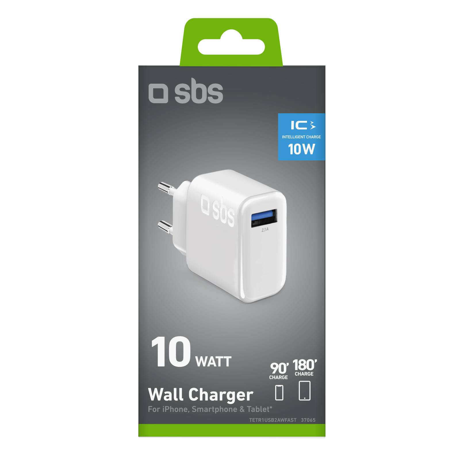 Caricabatterie caricatore 10W - carica rapida porta USB 2.1A Intelligent Charge-1