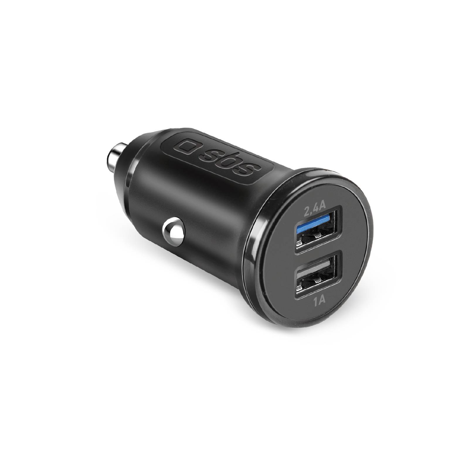 Mini caricatore auto 12 Watt- Ricarica rapida con due porte USB universali-0
