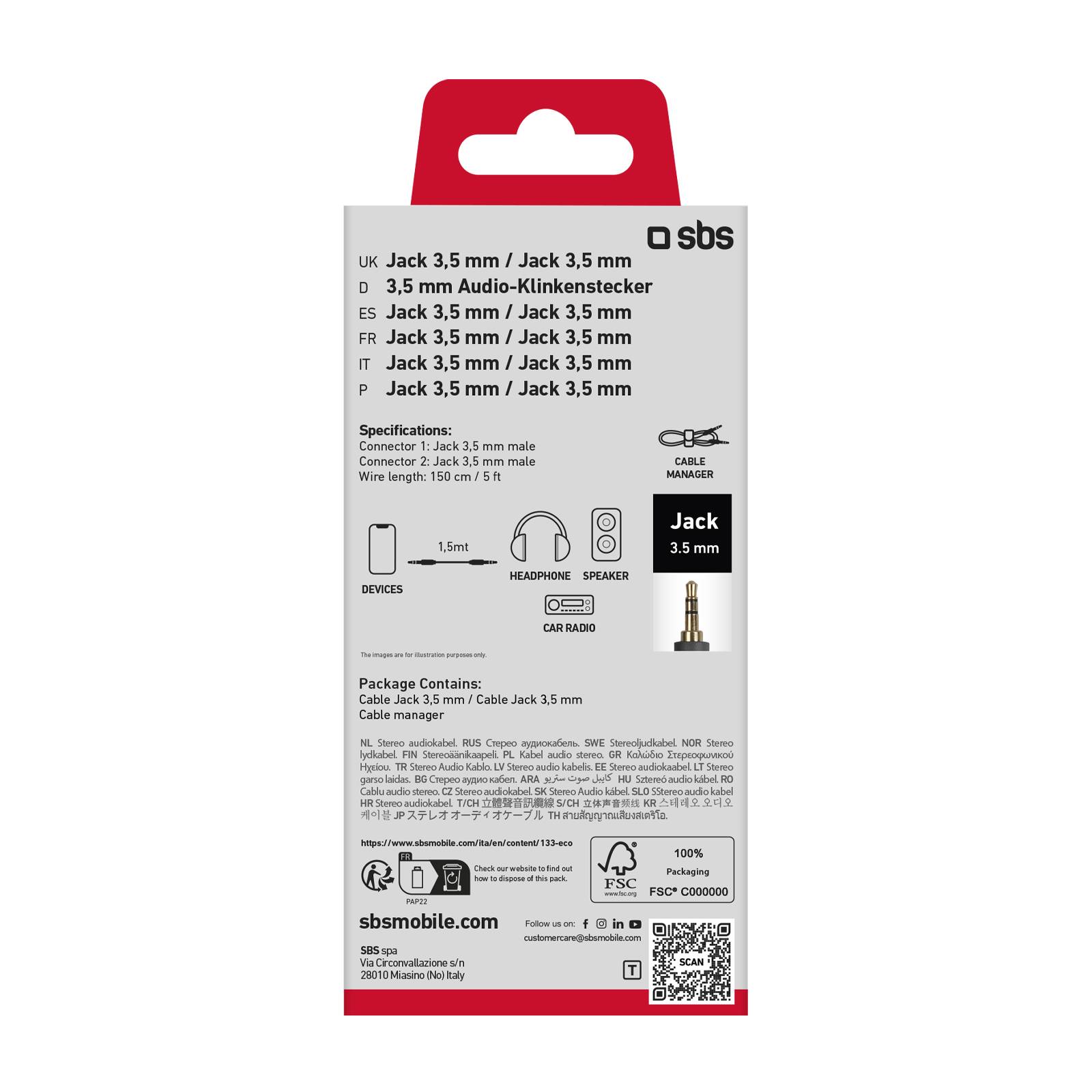 Cavo audio stereo Jack 3,5 mm per cellulari e smartphone-2