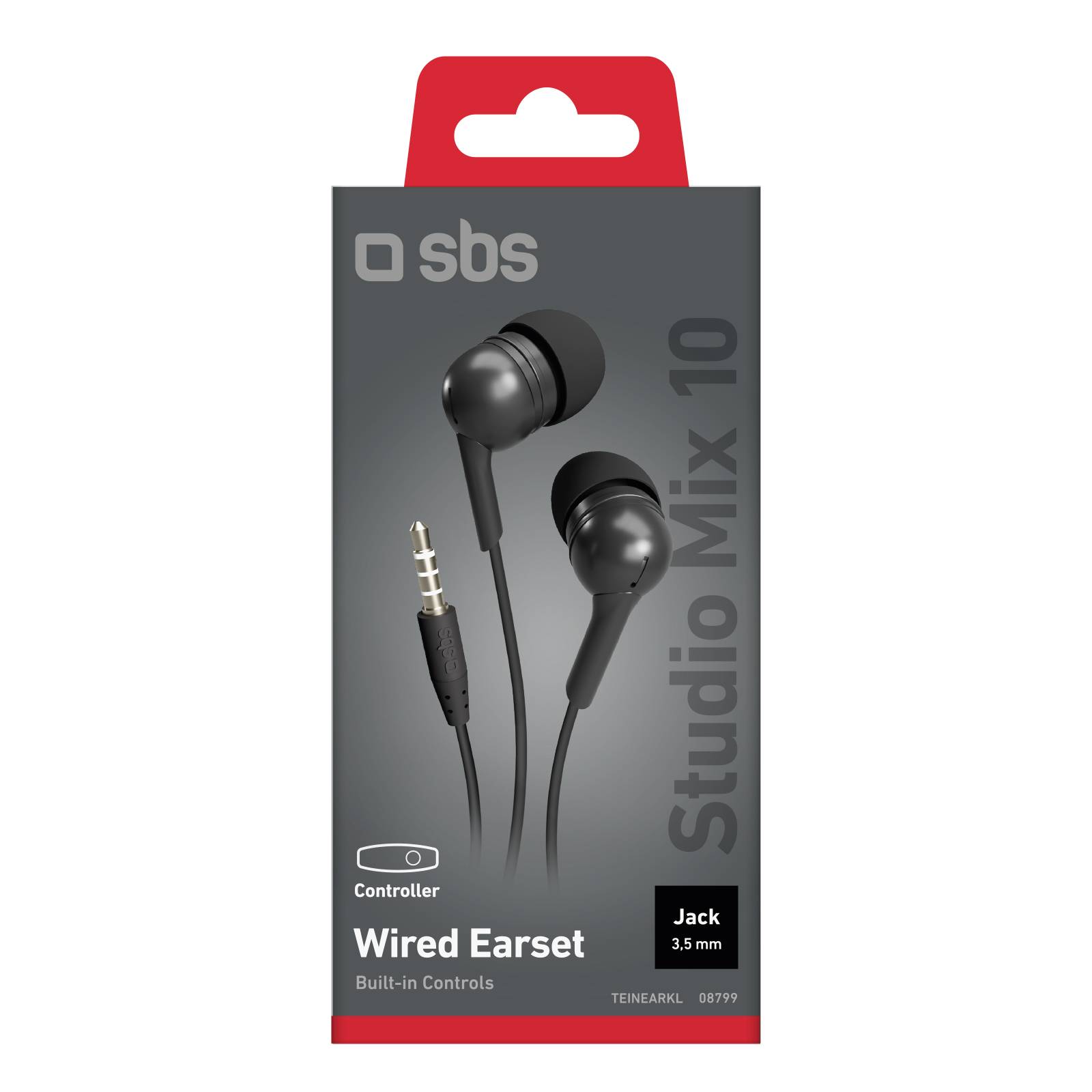 Auricolari filo stereo in-ear Studio Mix 10, jack 3,5 mm con microfono-1