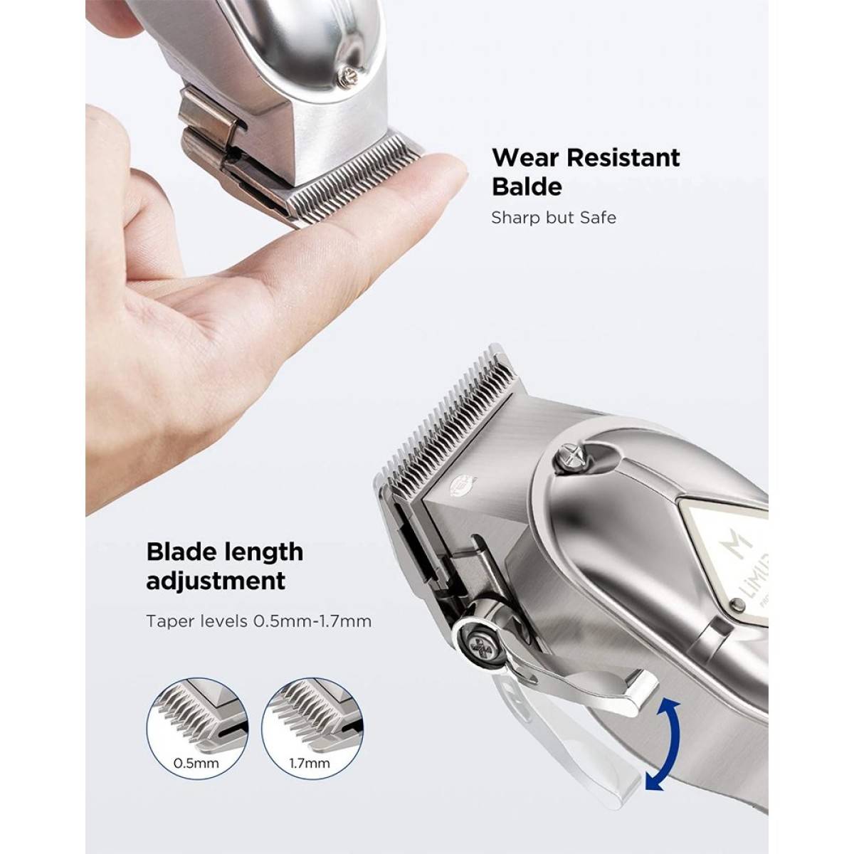Tagliacapelli Elettrico Limural Professionale Uomo Ricaricabile Kit Acciaio Inox-1