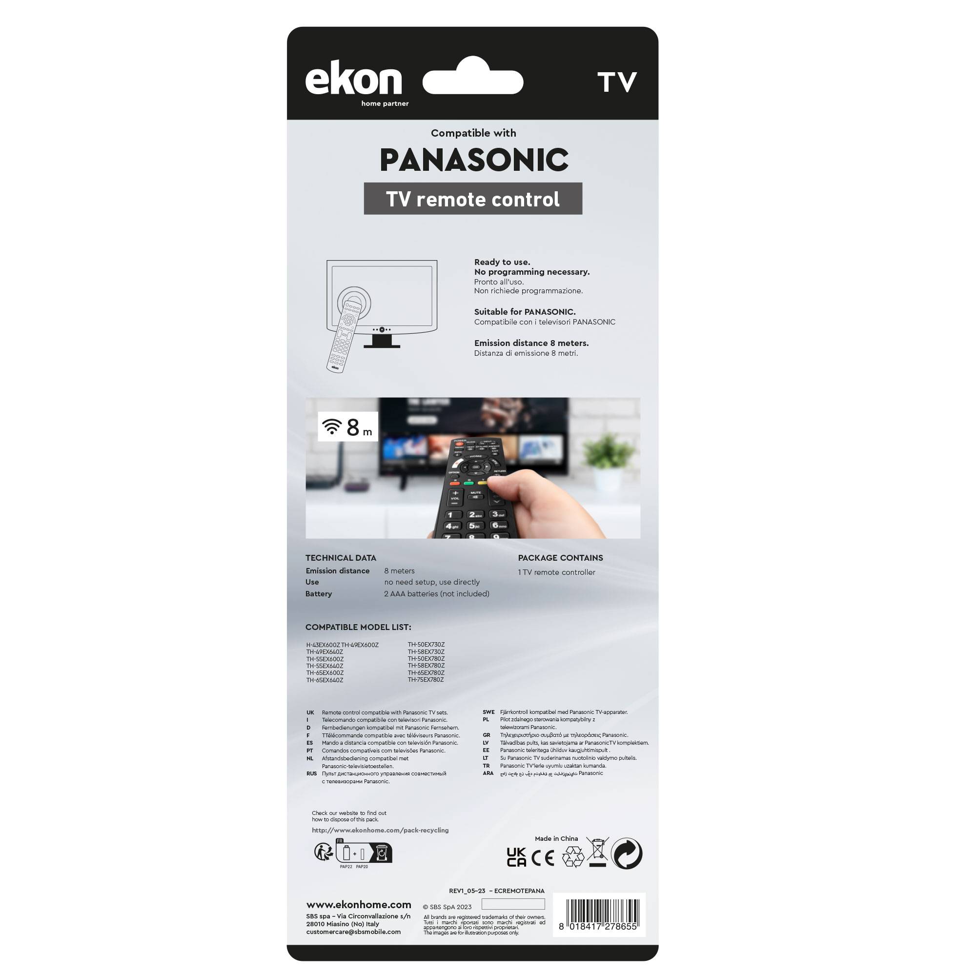 Telecomando per TV e Smart TV Panasonic-2