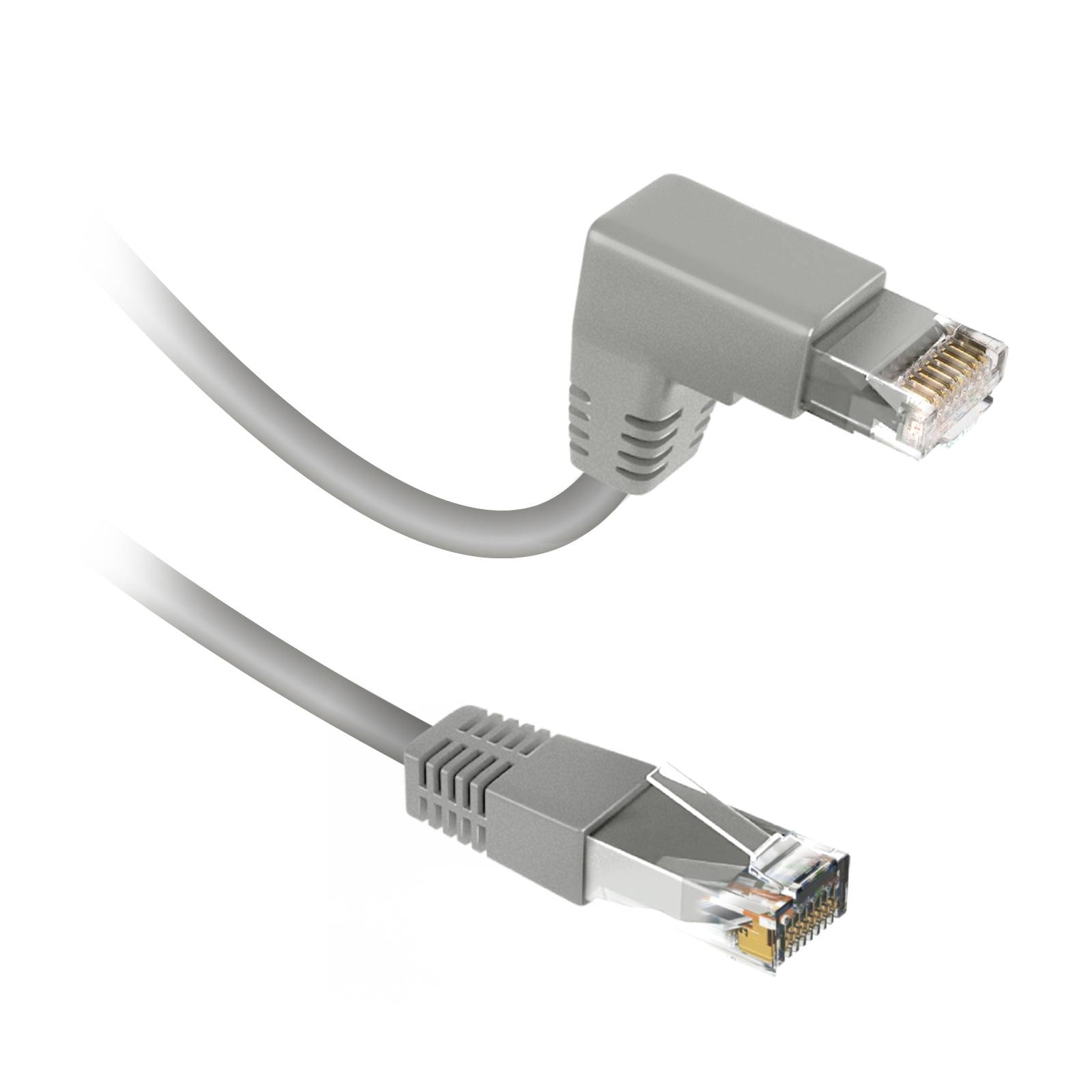 Cavo da rete con connettori RJ45 da 90° e 180°-0