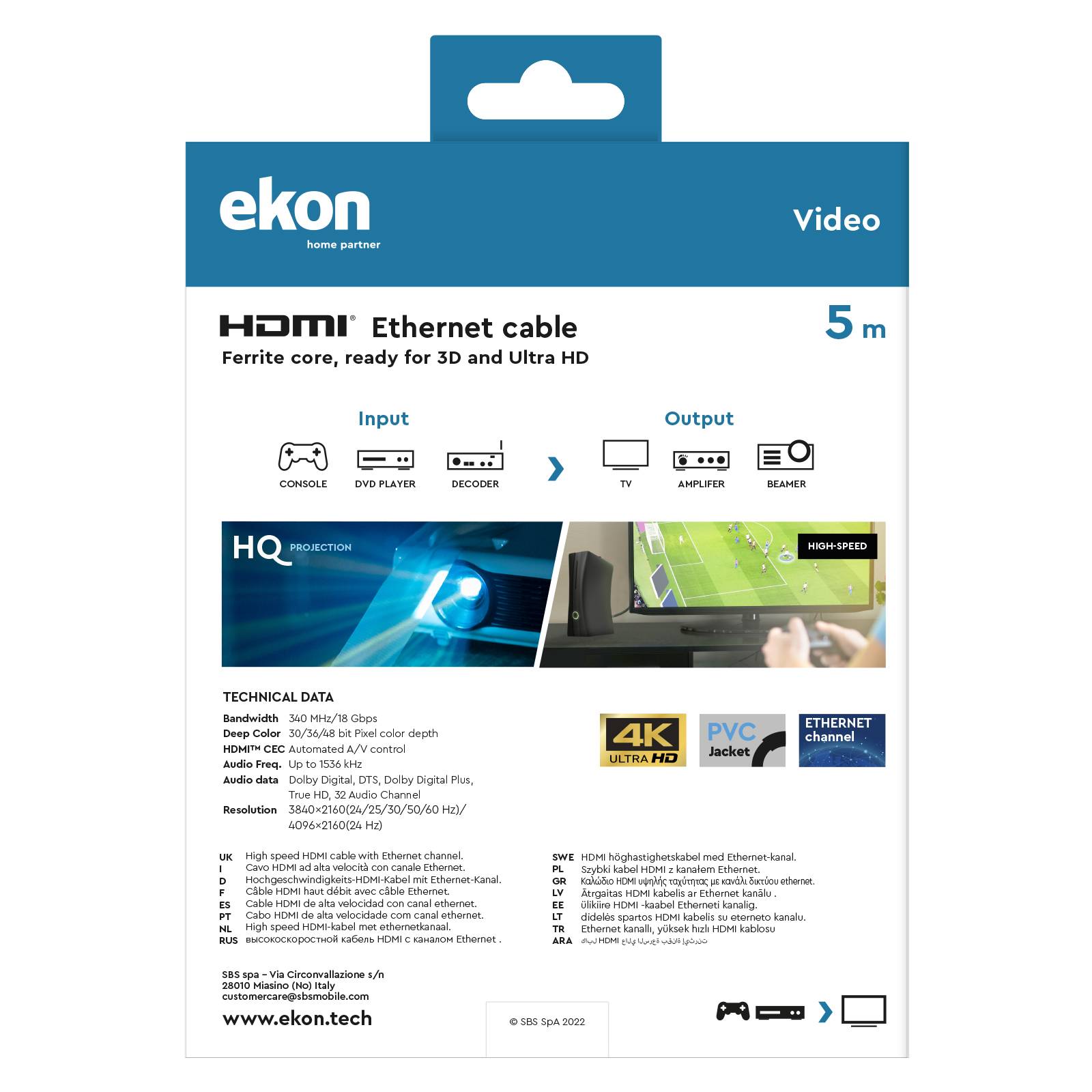 Cavo HDMI 2.0 placcato oro, 4 Star-2