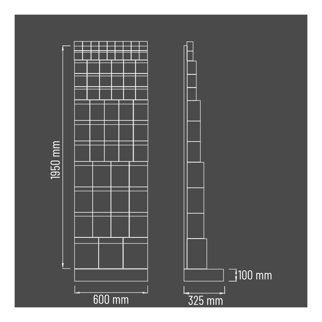 SCAFFALE Porta Minuteria CON BASE H.1950 66 Cassetti Trasparenti Basculanti Cassettiera-1