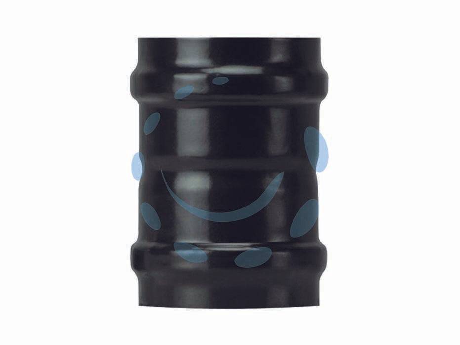RACCORDO F/F PER STUFE A PELLET NERO OPACO PESANTE MM.1,2-0