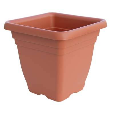 VASO QUADRO LAURUS ICS PP TERRACOTTA CM 30X30 H.CM 28-0