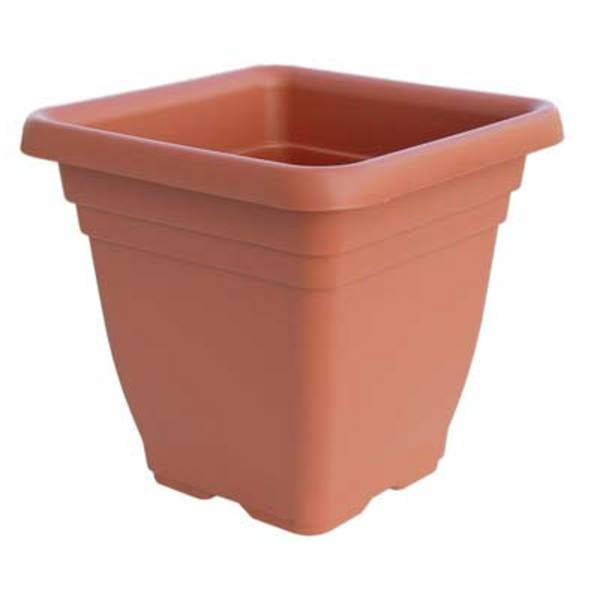 VASO QUADRO LAURUS ICS PP TERRACOTTA CM 30X30 H.CM 28