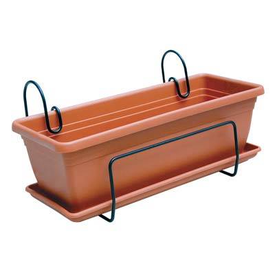 CASSETTA + SOTTOCASSETTA IRIS + BALCONIERA ICS PP TERRACOTTA CM 60X20 H.CM 16-0