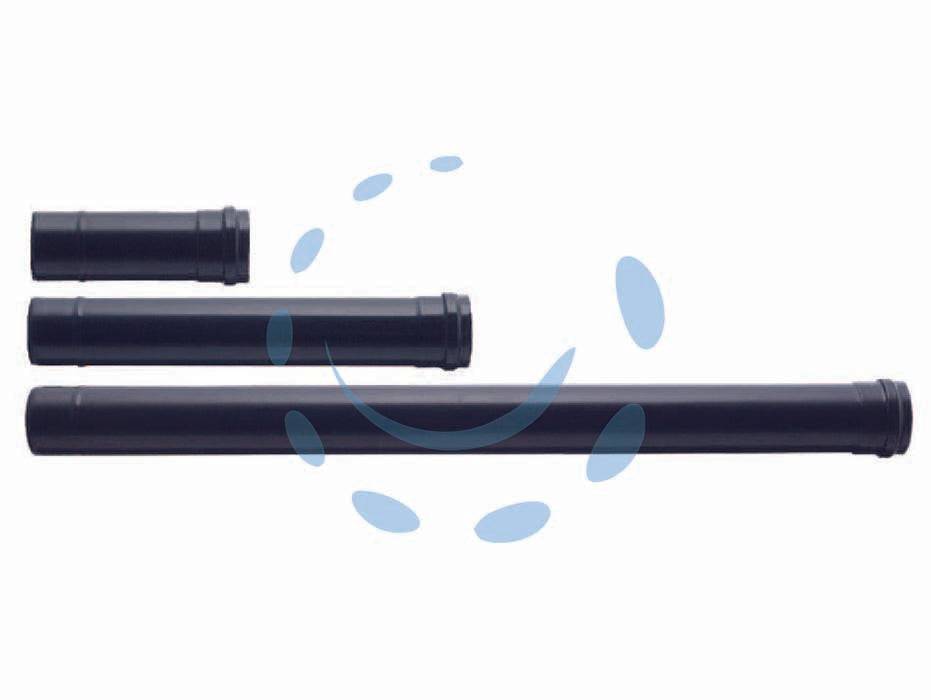 TUBO PER STUFE A PELLET PLUS LIGHT NERO OPACO NORMALE-0
