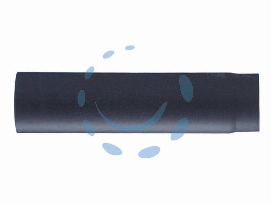 TUBO PORCELLANATO PESANTE PER STUFE A LEGNA NERO OPACO-0