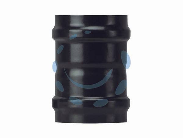 RACCORDO F/F PER STUFE A PELLET NERO OPACO PESANTE MM.1,2