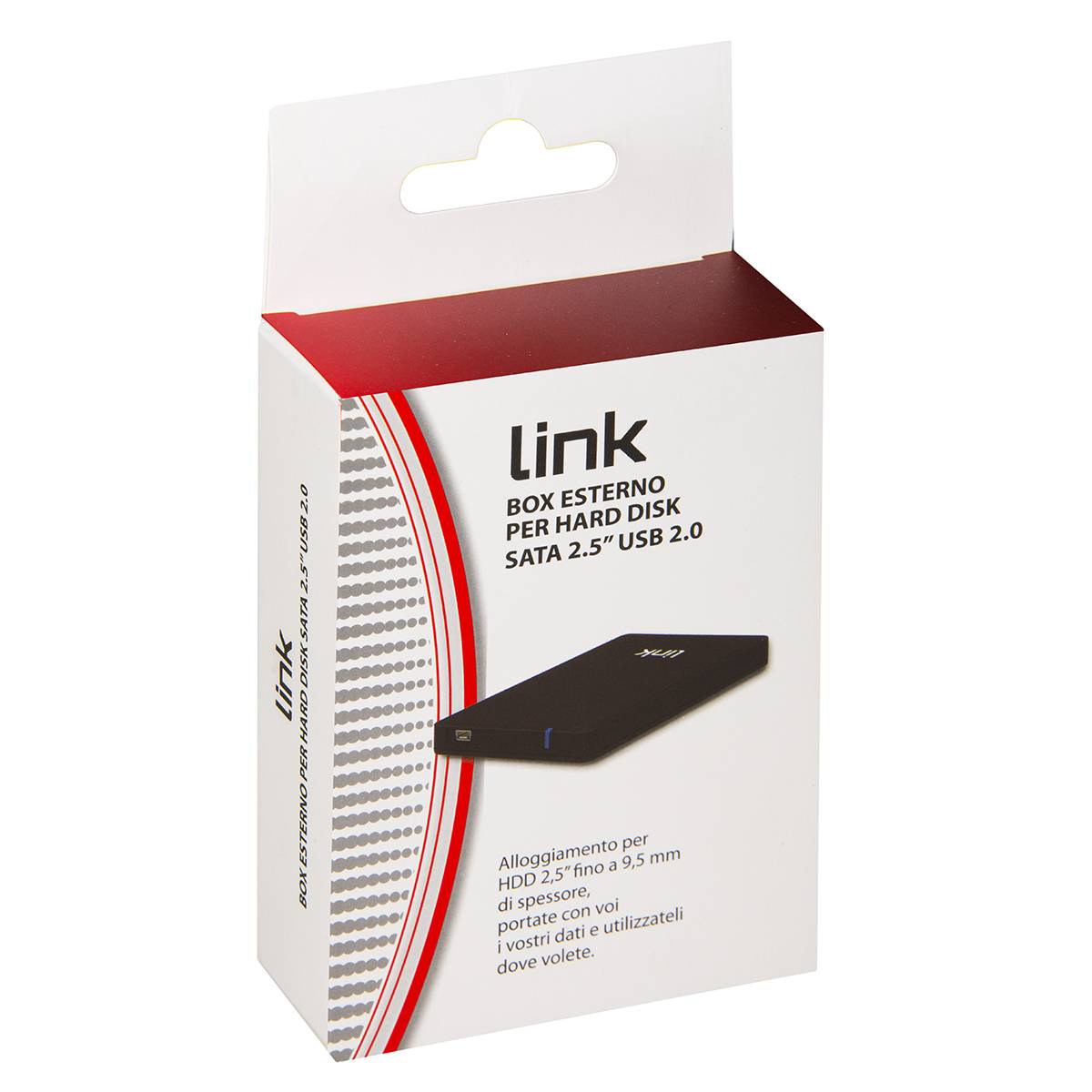 BOX ESTERNO USB 2.0 PER HDD SATA 2,5" FINO A 9,5 MM DI SPESSORE-1