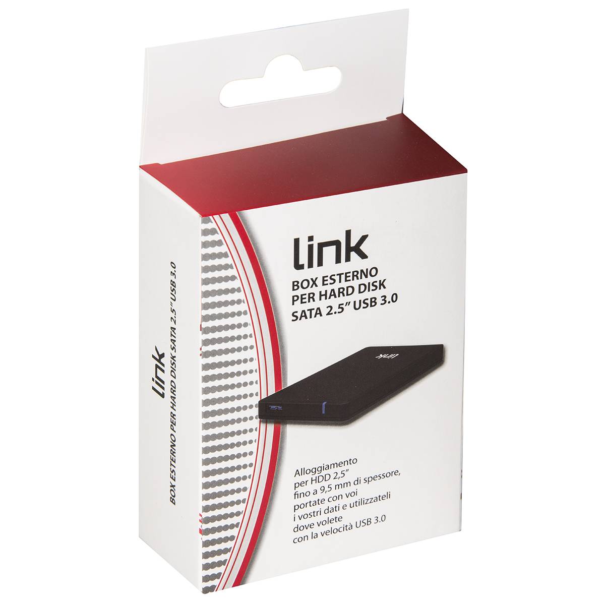 BOX ESTERNO USB 3.0 PER HDD SATA 2,5" FINO A 9,5 MM DI SPESSORE-1