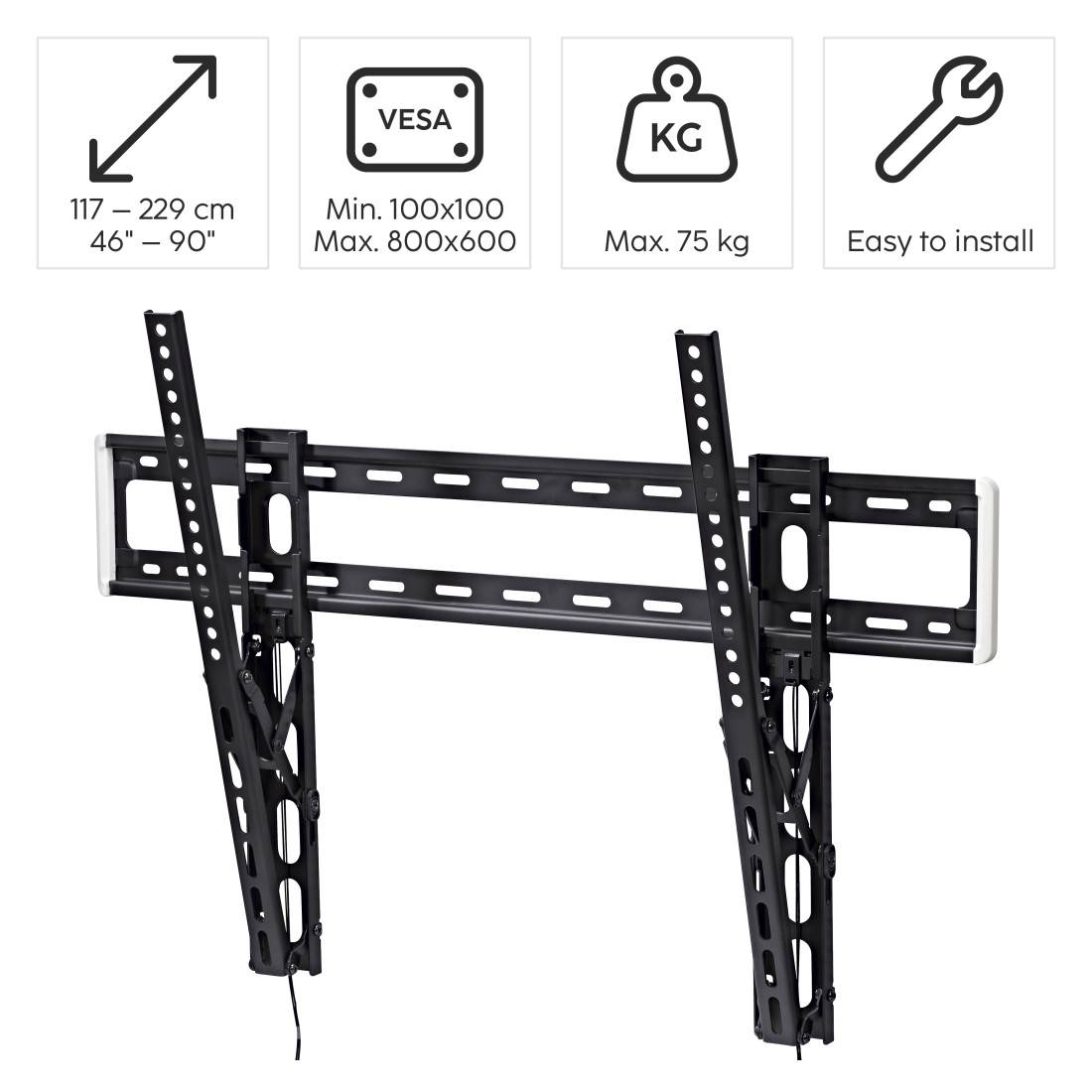 Hama 00220818 TV-Halterung 2,54 m (100") Schwarz (00220818)-1