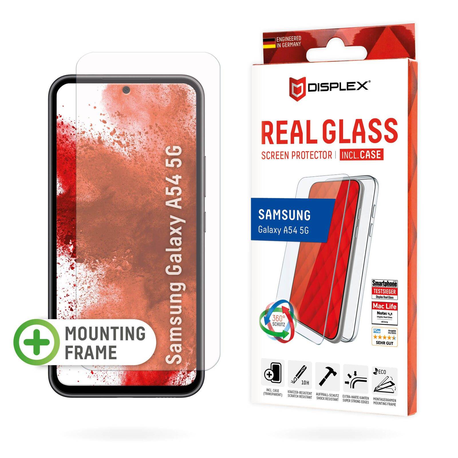 DISPLEX REAL GLASS + CASE - SAMSUNG GALAXY A54 5G-0