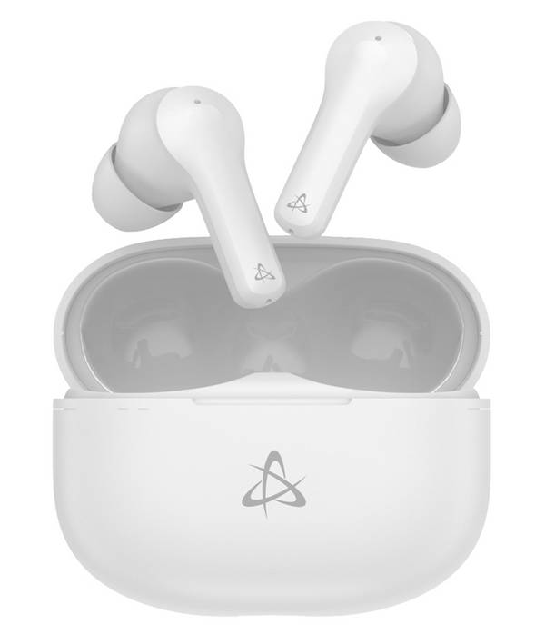 Auricolari Wireless BT v5.3 Cancellazione del Rumore con Custodia di Ricarica 2 in 1 Bianco