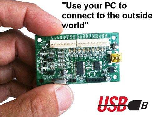 MINI INTERFACCIA I/O PORTA USB - MONTATA-1