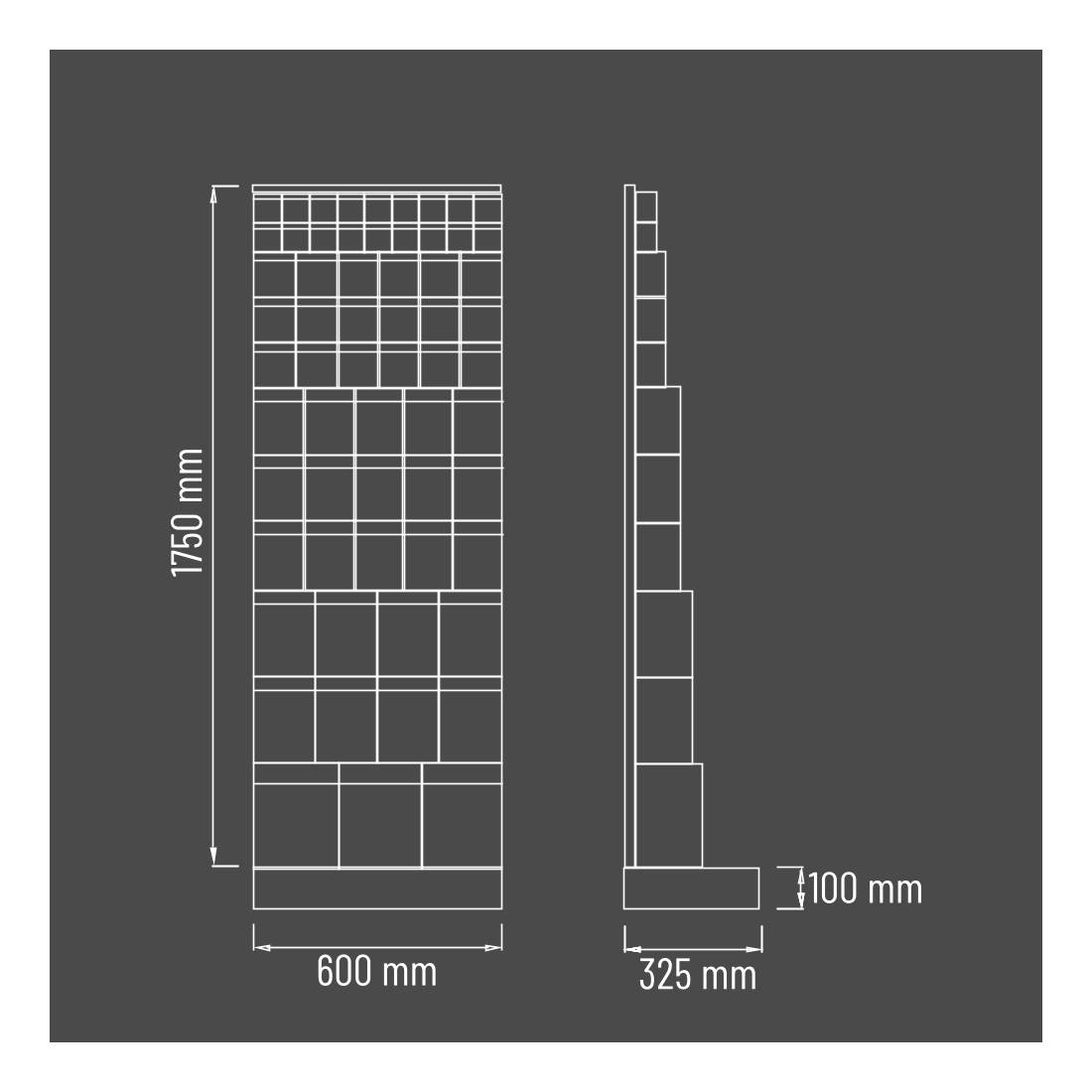SCAFFALE Porta Minuteria H.175 CON BASE H.175 62 Cassetti Trasparenti Basculanti Cassettiera-1