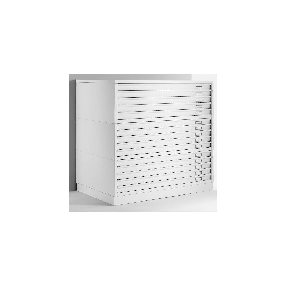 Cassettiera Portadisegni ECO A0 15 Cassetti Portadisegni Bianco componibile orizzontale cm Esterno cm 144x96x135h-0
