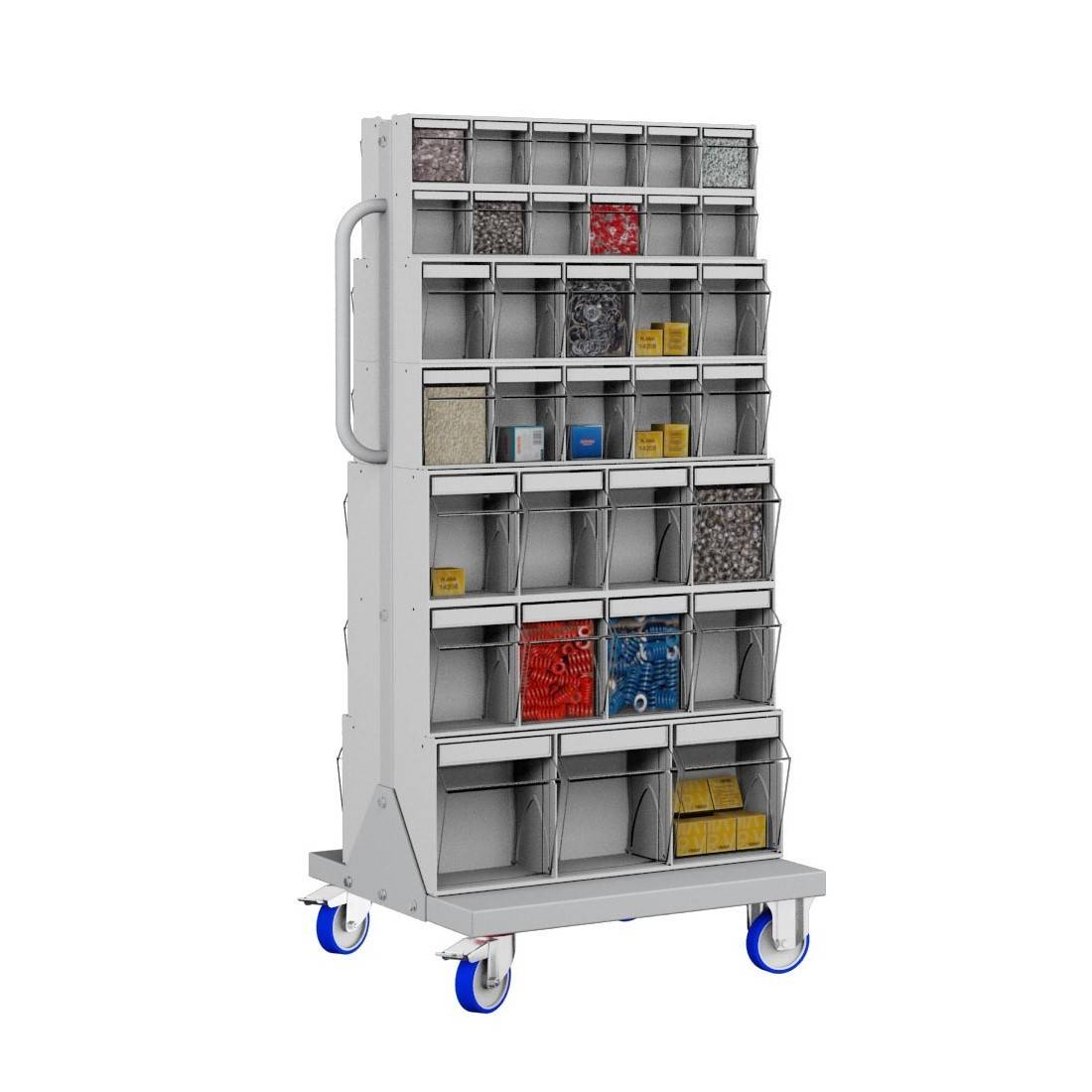 Carrello Porta Minuteria 3 - 66 Cassetti Trasparenti Basculanti-0