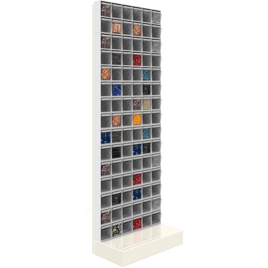 SCAFFALE Porta Minuteria CON BASE 90 Cassetti H.1750 parete portaminuteria minuteria Cassettiera-0