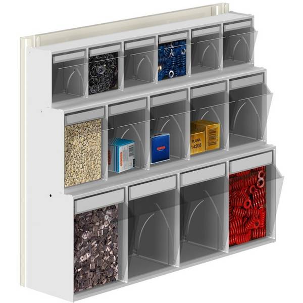 Porta minuterie Scaffale 15 Cassetti Trasparenti Basculanti minuteria Cassettiera