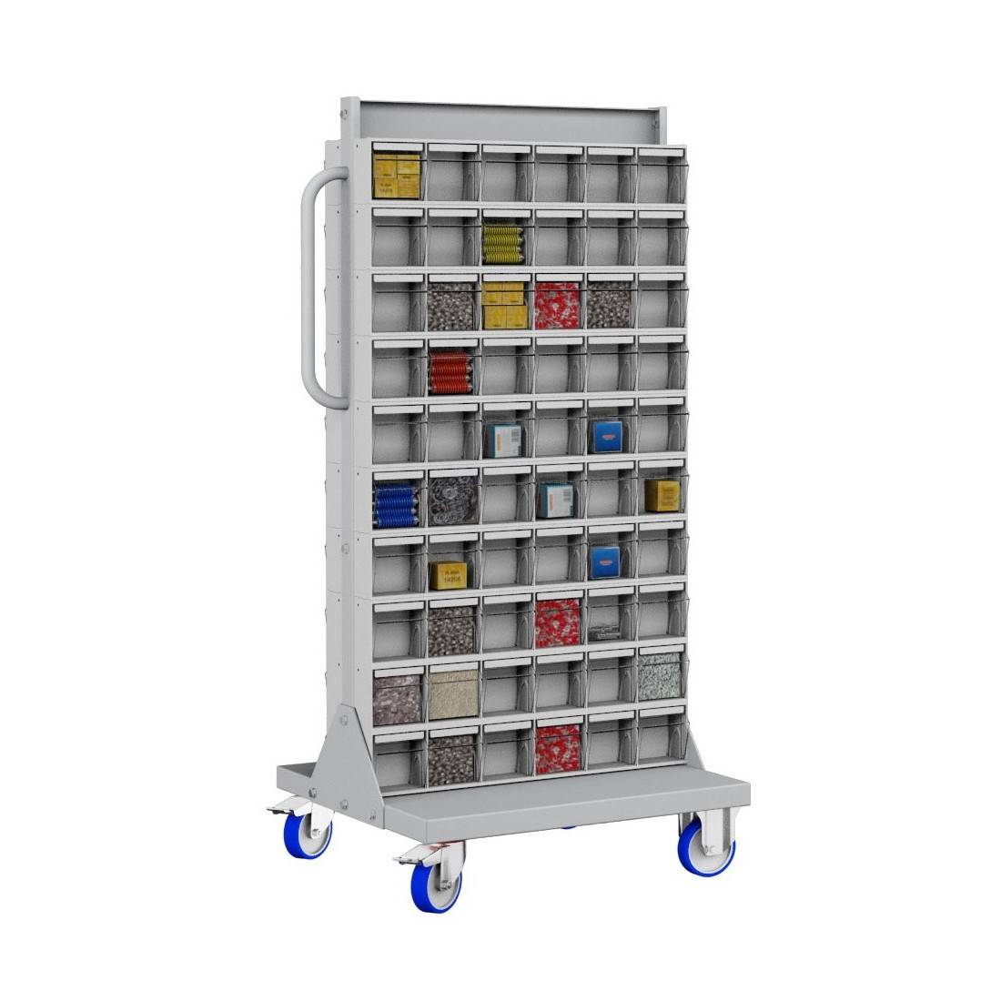 Carrello Porta Minuteria 6 - 120 Cassetti Trasparenti Basculanti postraminuteria-0