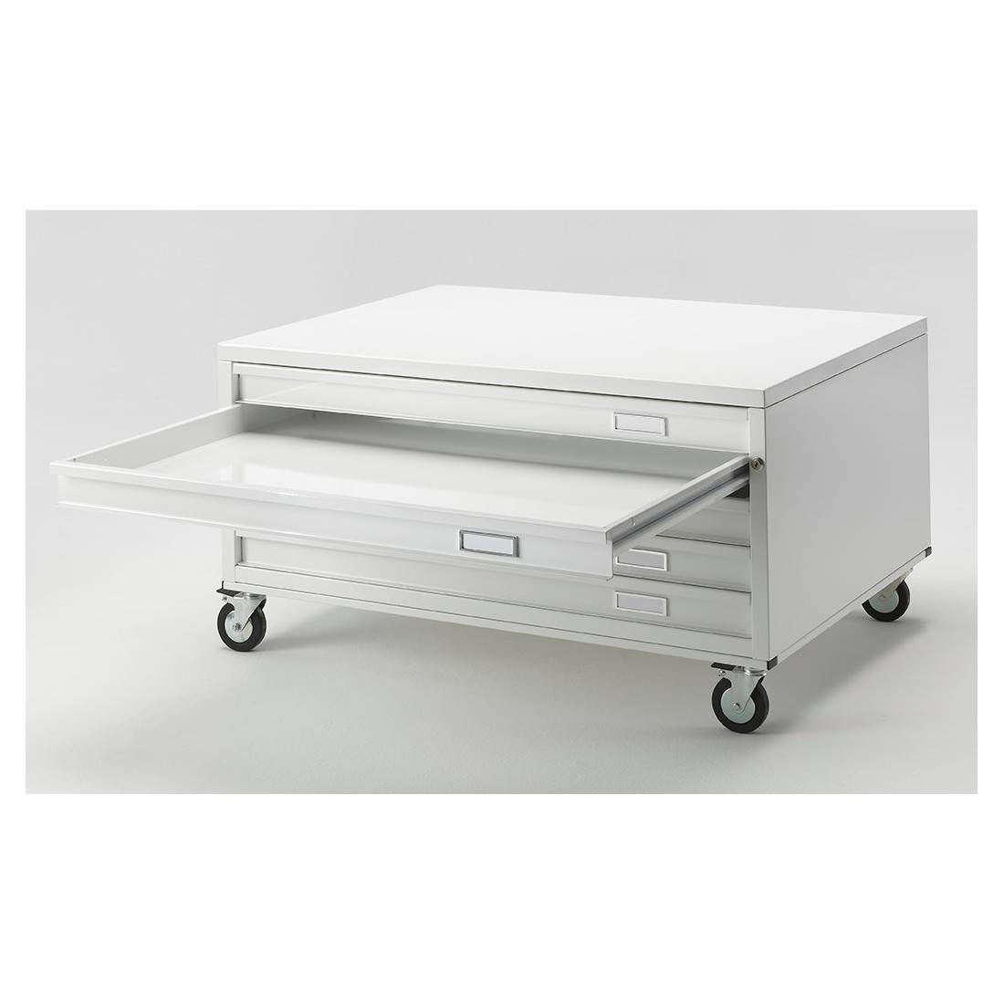 Cassettiera ECO A1 5 Cassetti con RUOTE Portadisegni Bianco componibile orizzontale cm 116x75,5x58h-0