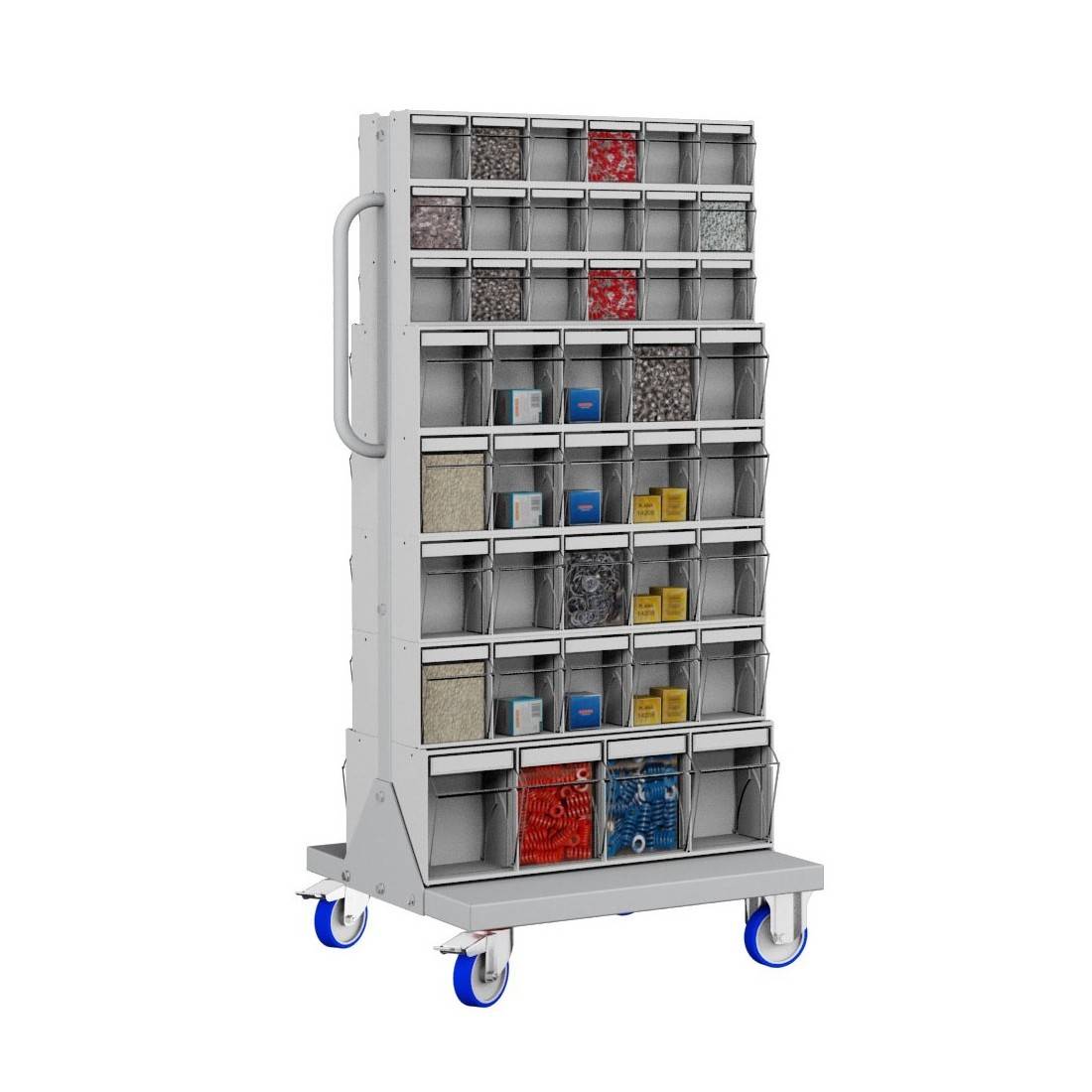 Carrello Porta Minuteria 7 - 84 Cassetti Trasparenti Basculanti portaminuteria-0