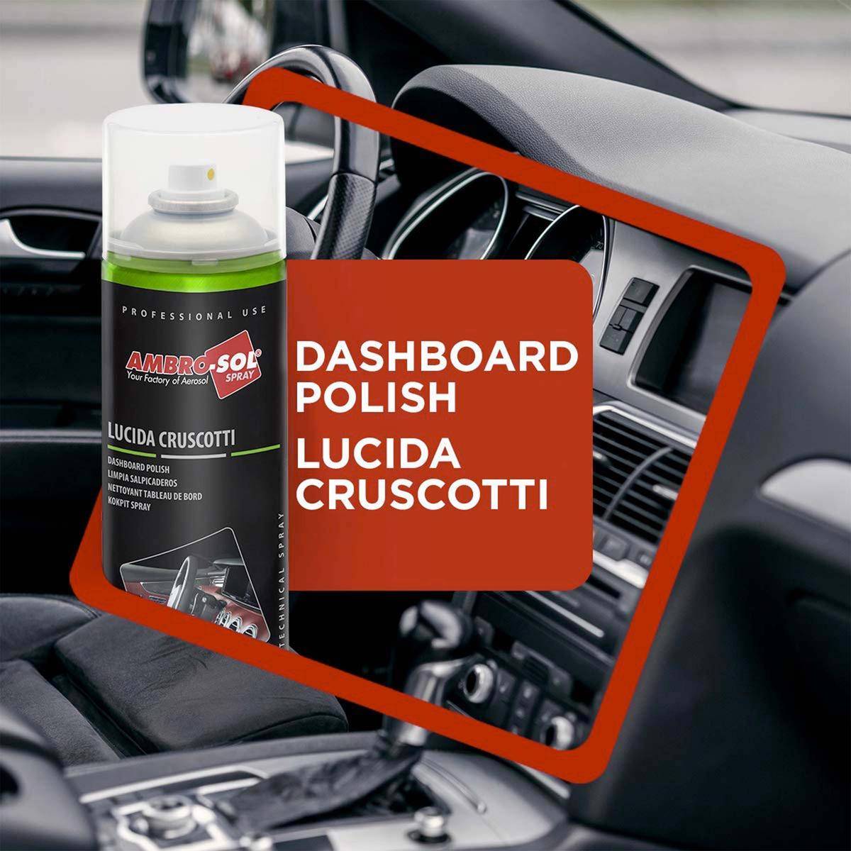 Lucida Cruscotti Spray Detergente Pulizia Rinnova Auto Plastiche Interni 400ml-2