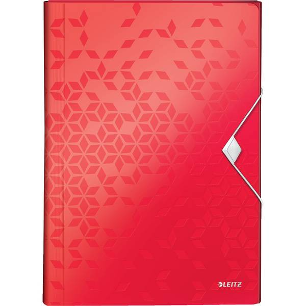 Leitz Wow 4589 Cartella della ventola DIN A4 6 -FACH ROSSO