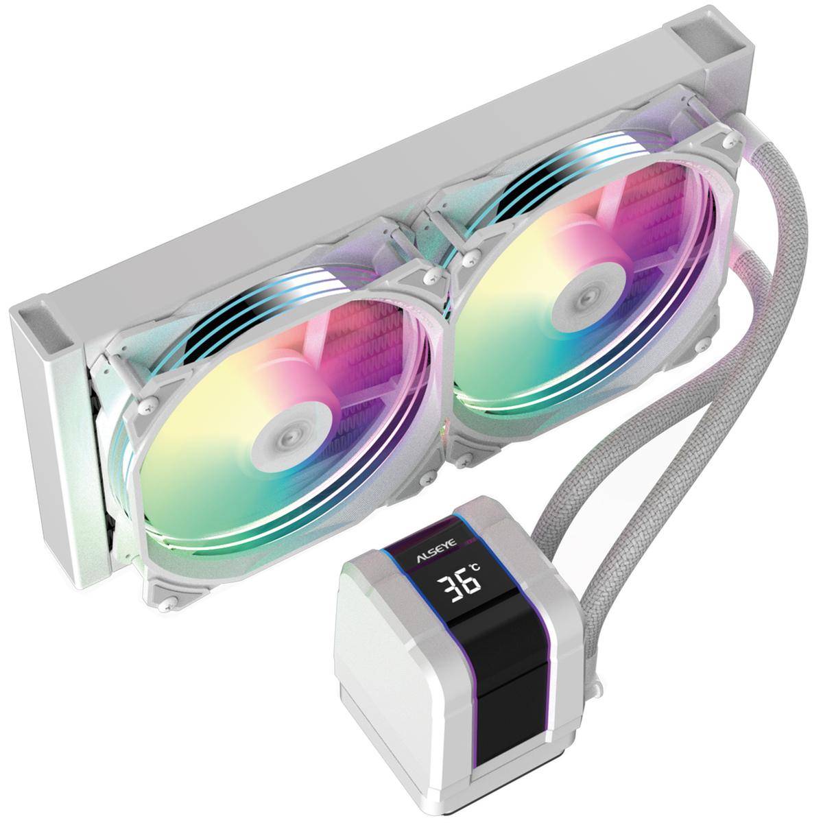 Dissipatore Processore Cpu Gaming Cooler Rgb Colorato 240cm 1851 1700 1200 115x-0