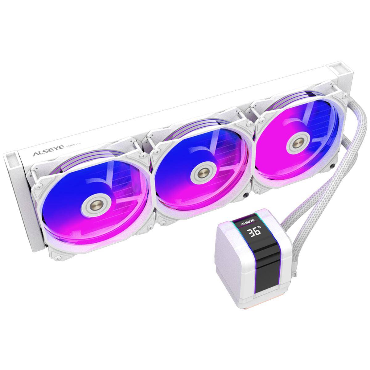 Dissipatore Processore Cpu Gaming Cooler Rgb Colorato 360cm 1700 1200 115x-2