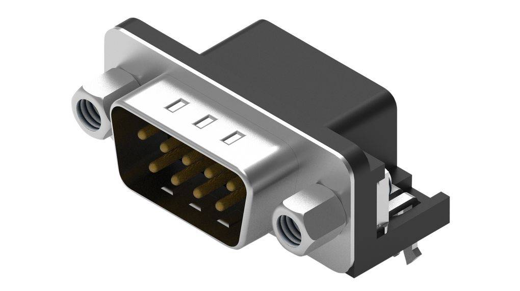 Connettore D-Sub Wurth Elektronik, maschio, 9 vie, terminazione a saldare, 90°-0