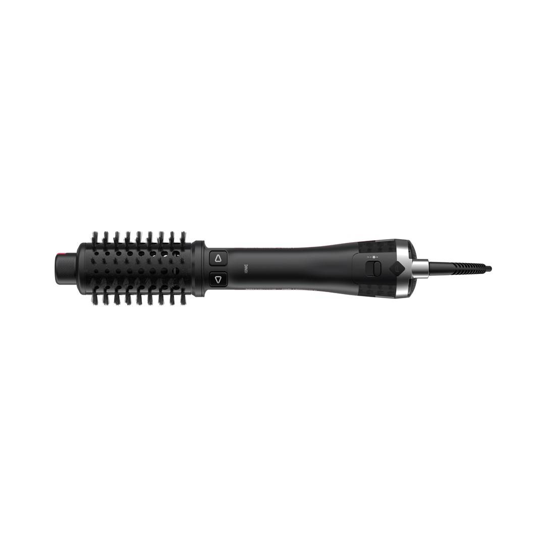Rowenta k-pro stylist cf961lf0 messa in piega spazzola ad aria calda vapore nero-rosso 750w 1.8mt-1