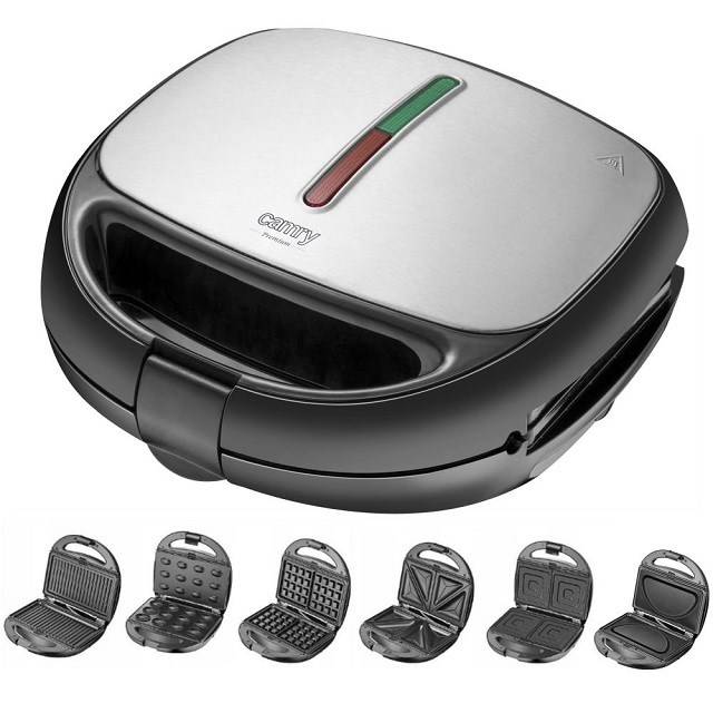 Piastra Grill Elettrica Adler CR 3057 Nero Argentato 1200 W-0