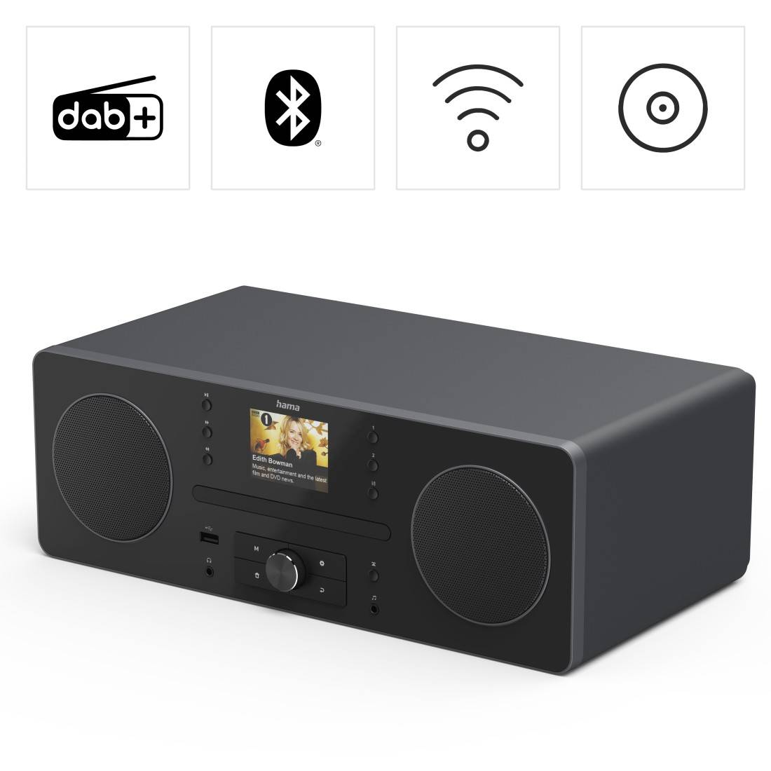 Hama DIR1570CBT - DAB+-Radio - 10 Watt (Gesamt) - Grauschwarz (00054253)-2