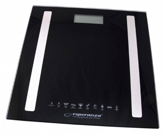 Bilancia Digitale da Bagno Esperanza EBS016K Nero Vetro Vetro Temperato Vetro temperato 180 kg (1 Pezzi)-2