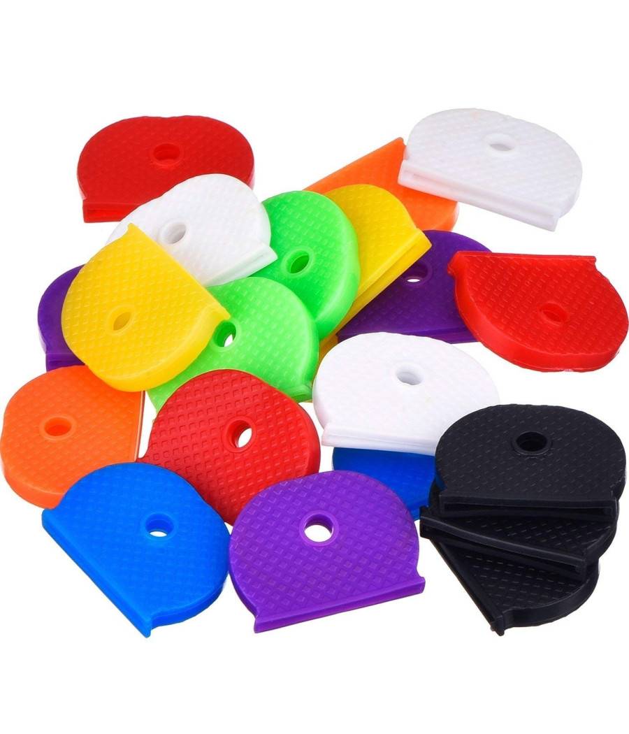 Set 12 Pezzi Coprichiave Segnachiave Pvc Copri Segna Chiave Chiavi Portachiavi --0